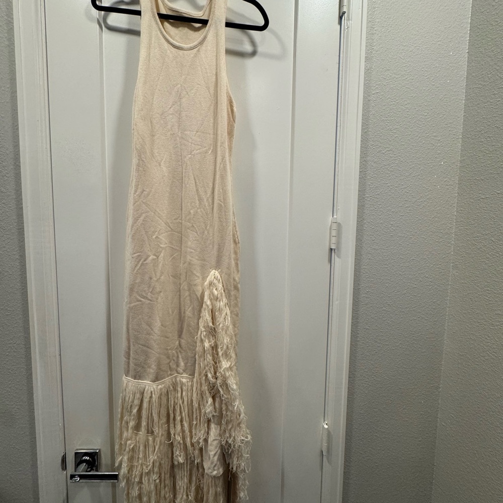 Missguided Cream Halter Midi Sundress